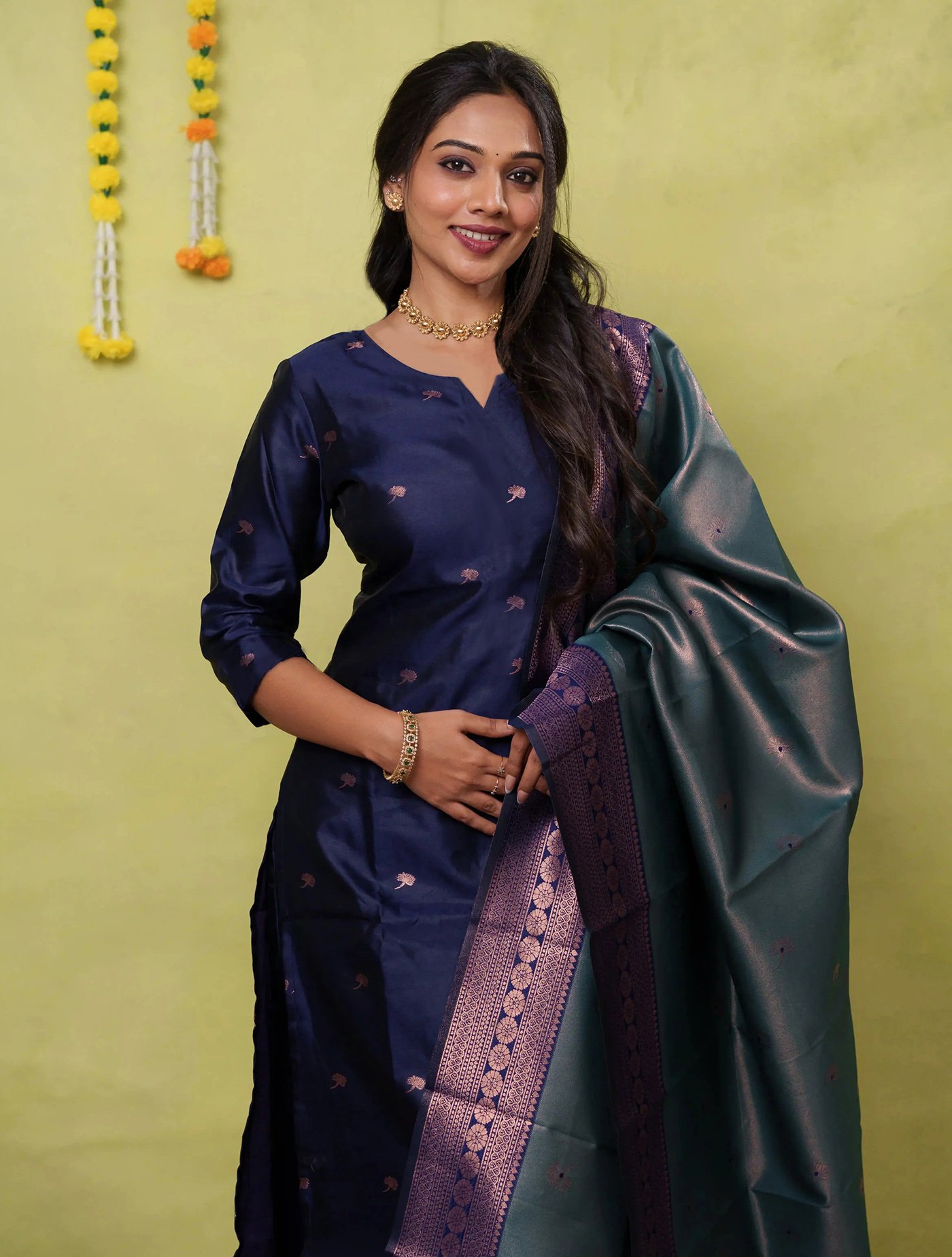 Blue Kurta Pant Dupatta Set | Ethnic Wear Women