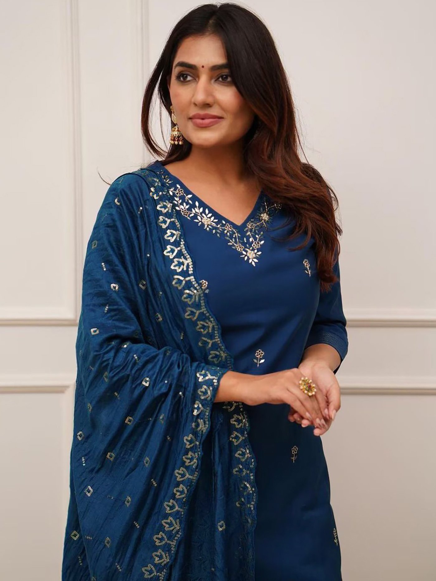 Cerulean Kurta Pant Dupatta Set For Women