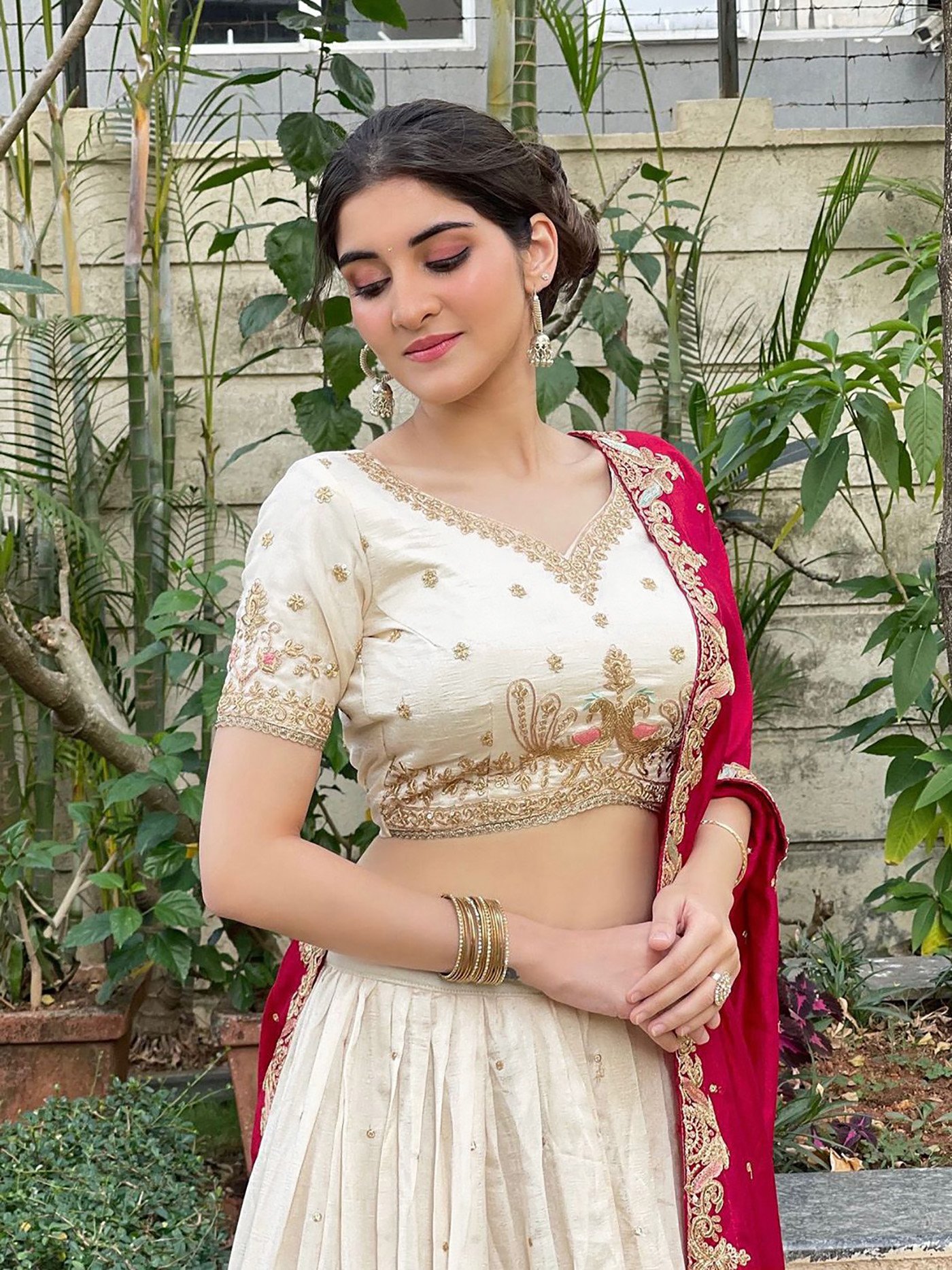 White Bridal Lehenga Choli For Women | Party Wear