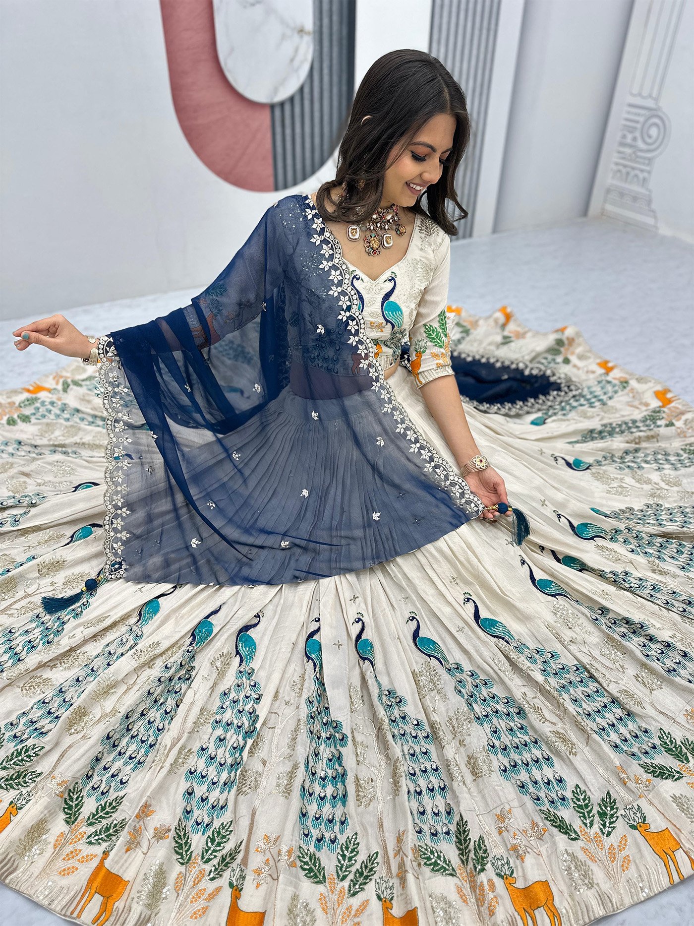 Designer White Lehenga Choli For Women | Party Wear
