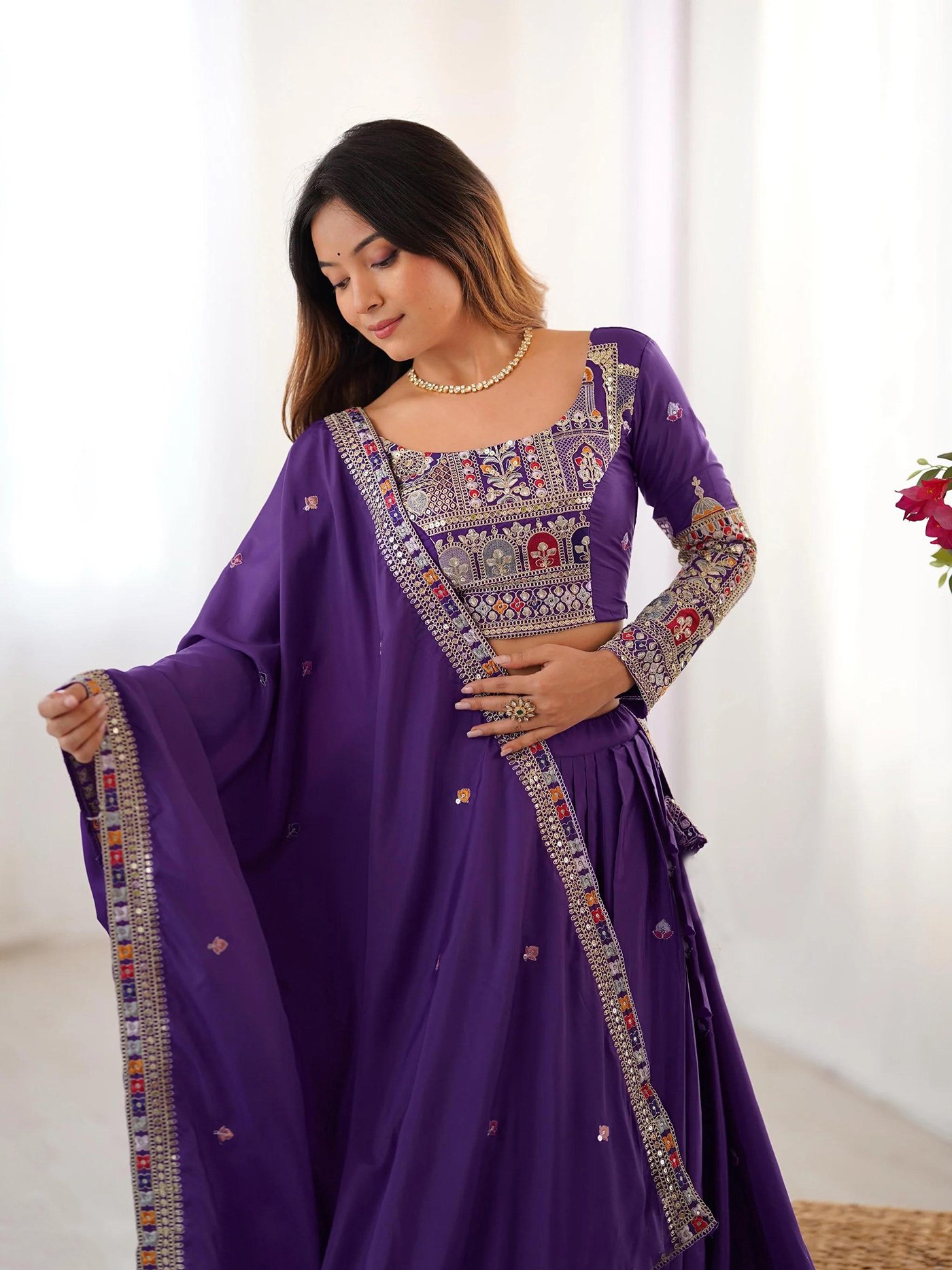 Buy Purple Bridal Lehenga Choli | Designer Wedding Wear